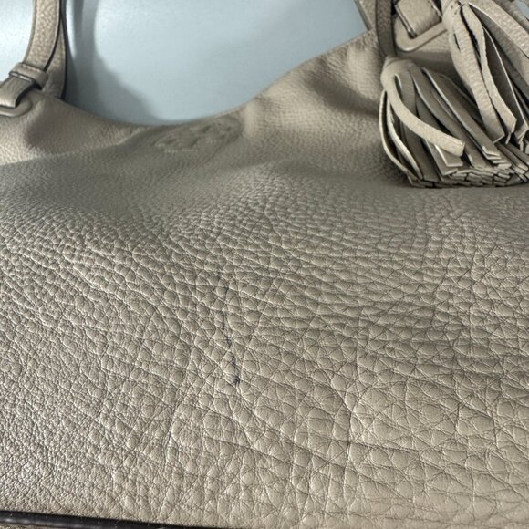 Tory Burch Taylor Triple-Compartment Tote in Chalk Gray - Picture 7 of 14